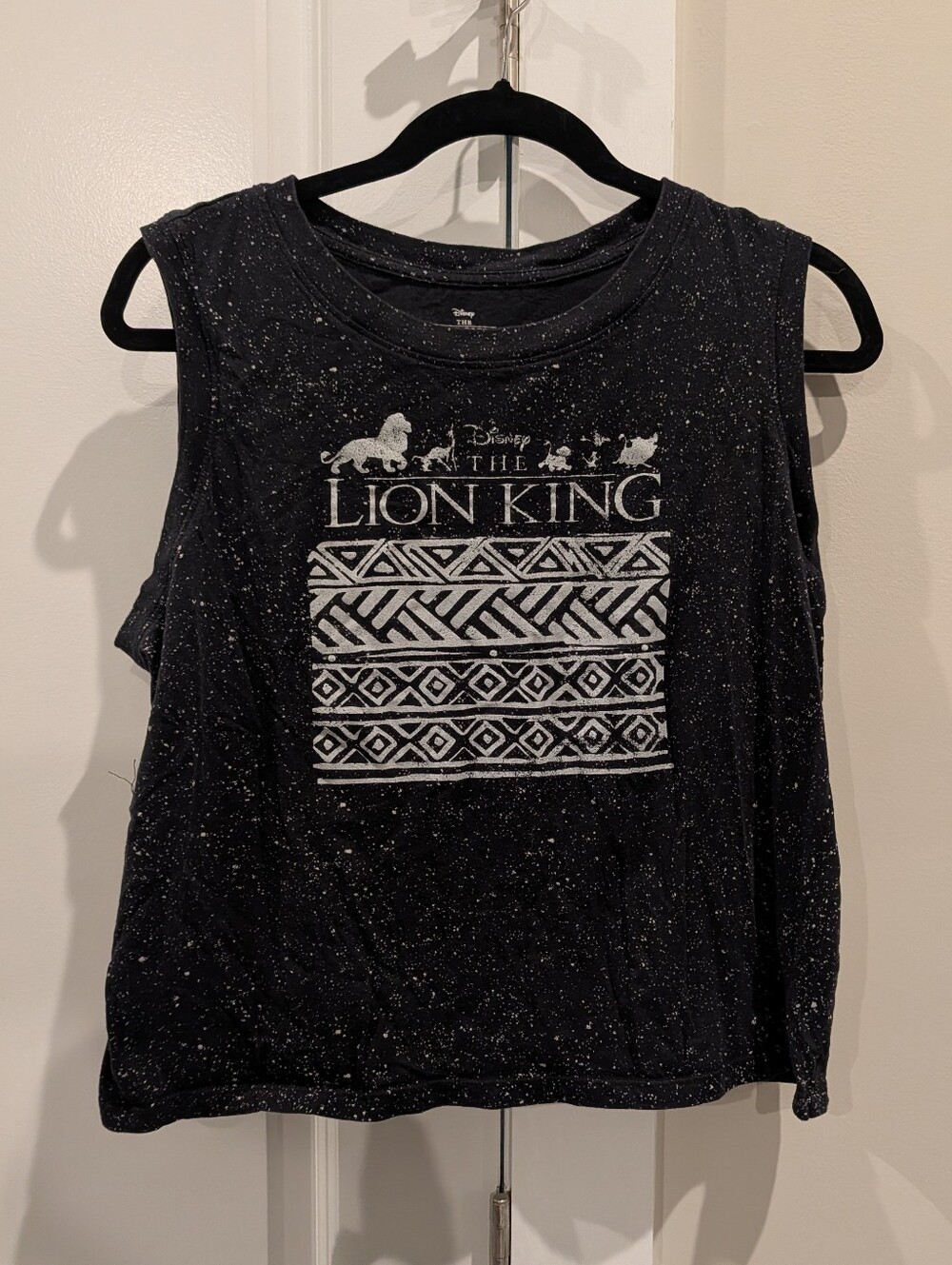 Disney The Lion King Black Speckled Graphic Tank